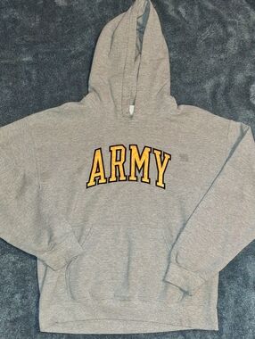Oarsman Gray 'ARMY' Hooded Sweatshirt - Classic Collegiate Pullover